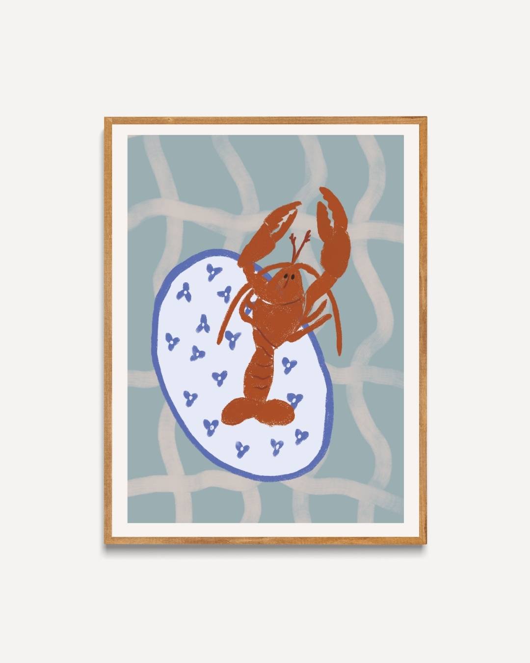 Kreeft op bord Poster