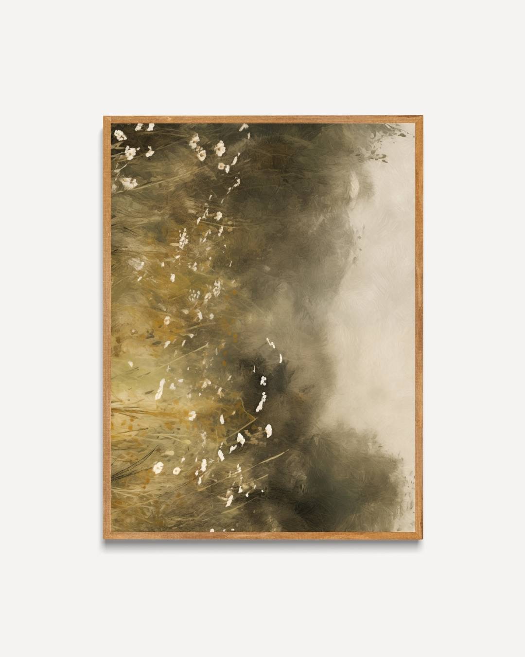 Bloemen in nevel Poster