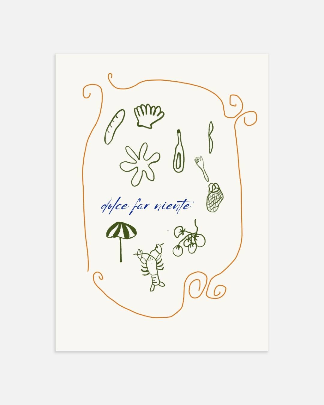 Dolce Far Niente illustratie Poster