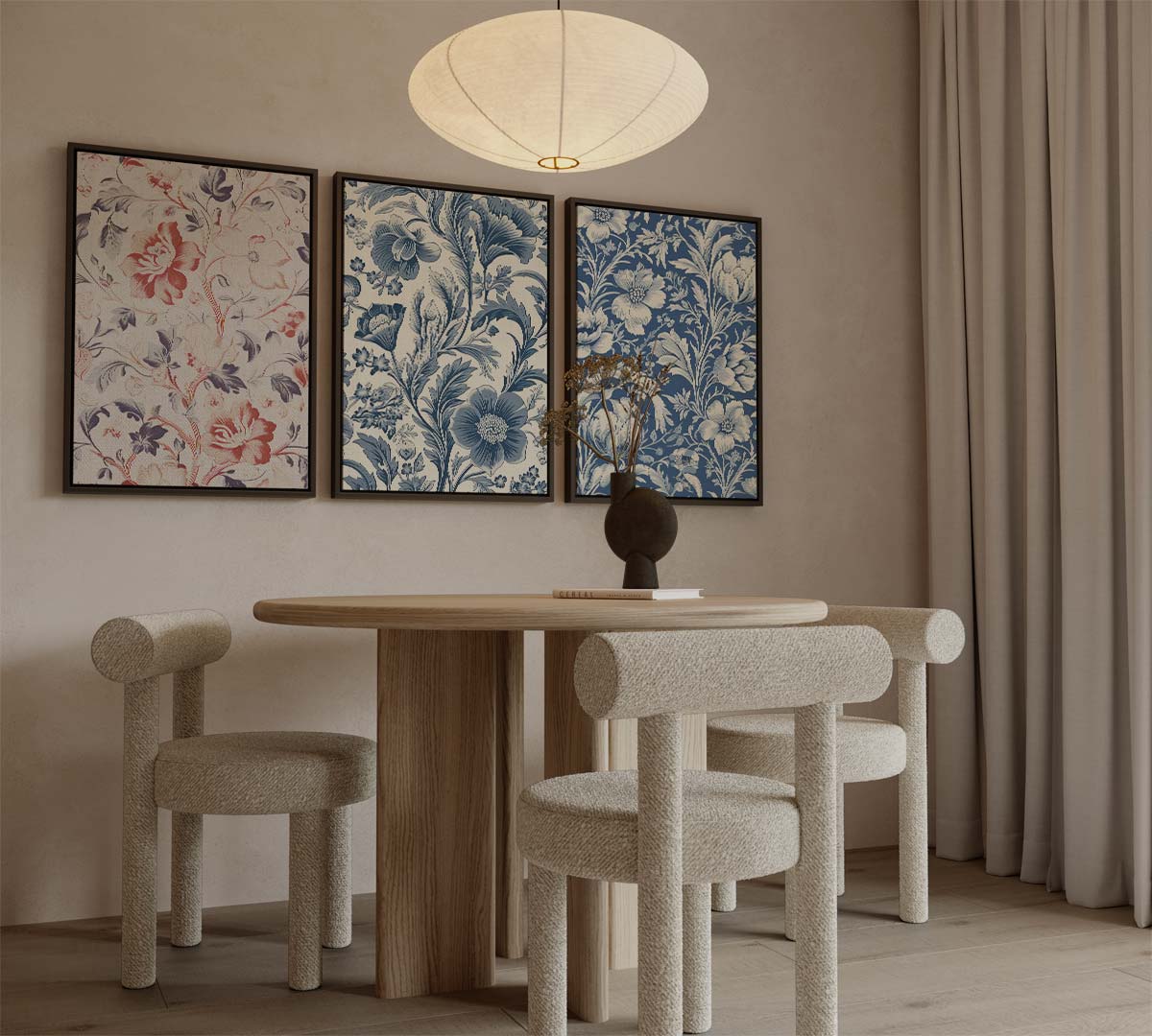 Florale variatie Kunstwerk-canvas-dibond-plexiglas-wanddecoratie-WallArtistic