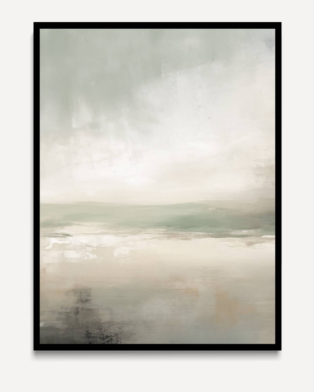 Zacht landschap in groentinten