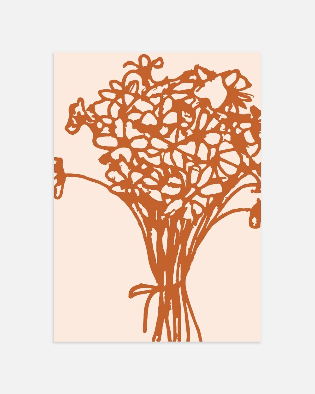Bloemenboeket oranje Poster