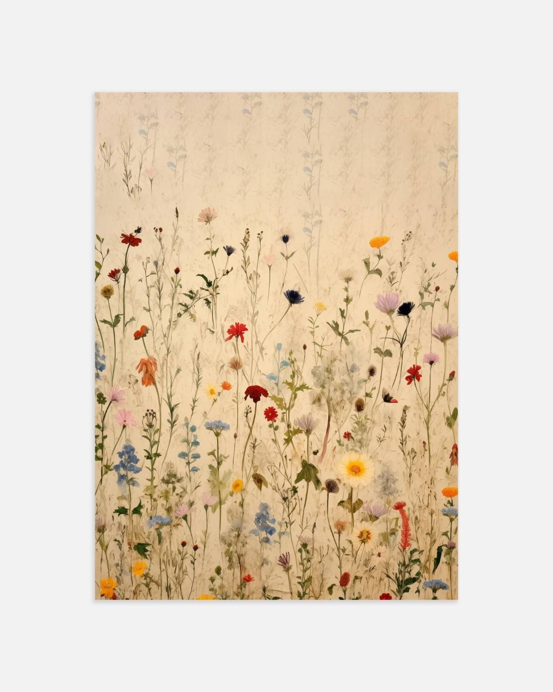 Wilde bloemenveld Poster