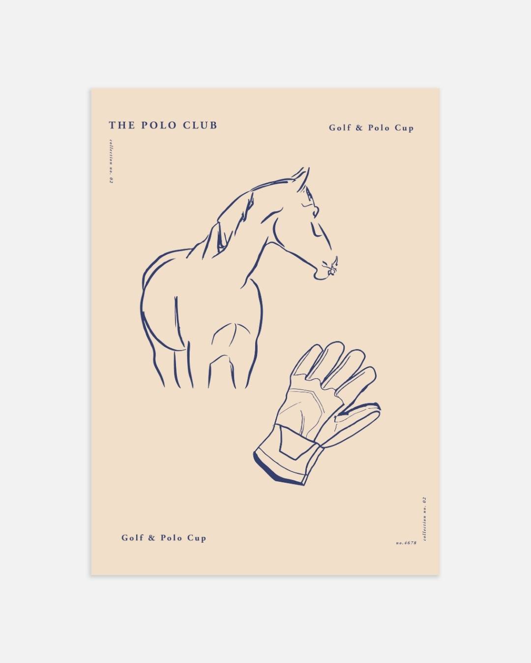 The Polo Club paard en handschoen Poster