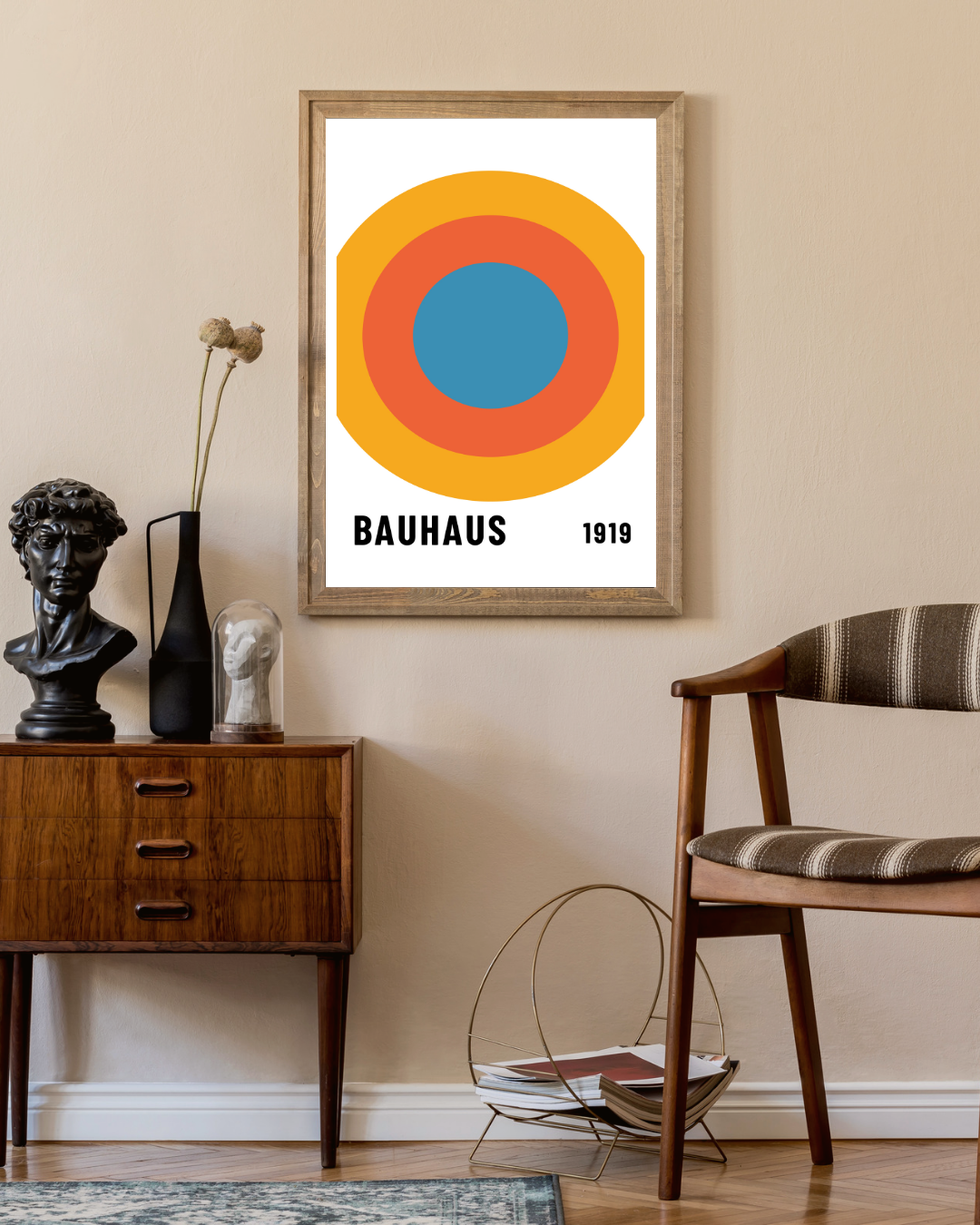 Bauhaus oranje 1919 Poster