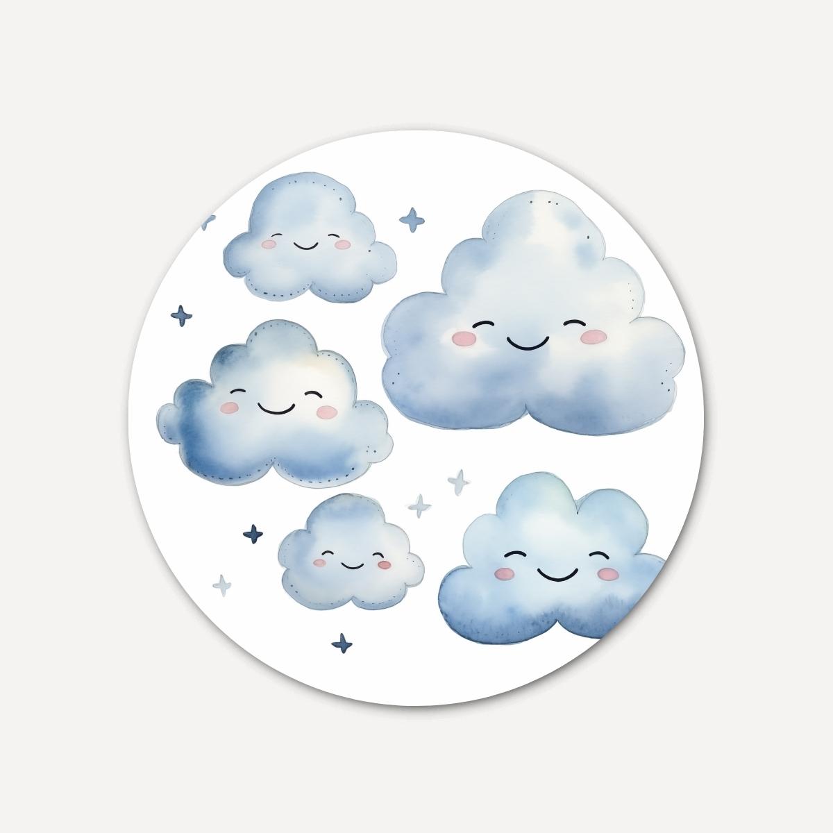 Dromerige wolkjes Muurcirkel-WallArtistic