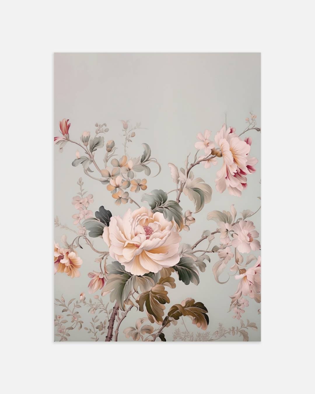 Klassieke bloemenillustratie Poster