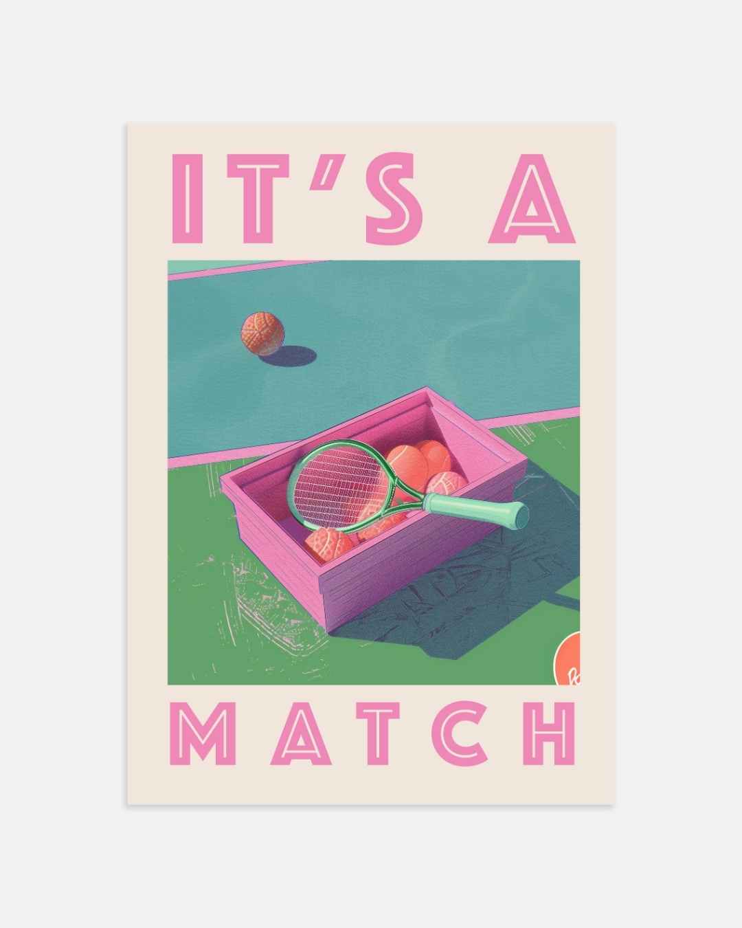 It's a Match Retro Tennis Poster
