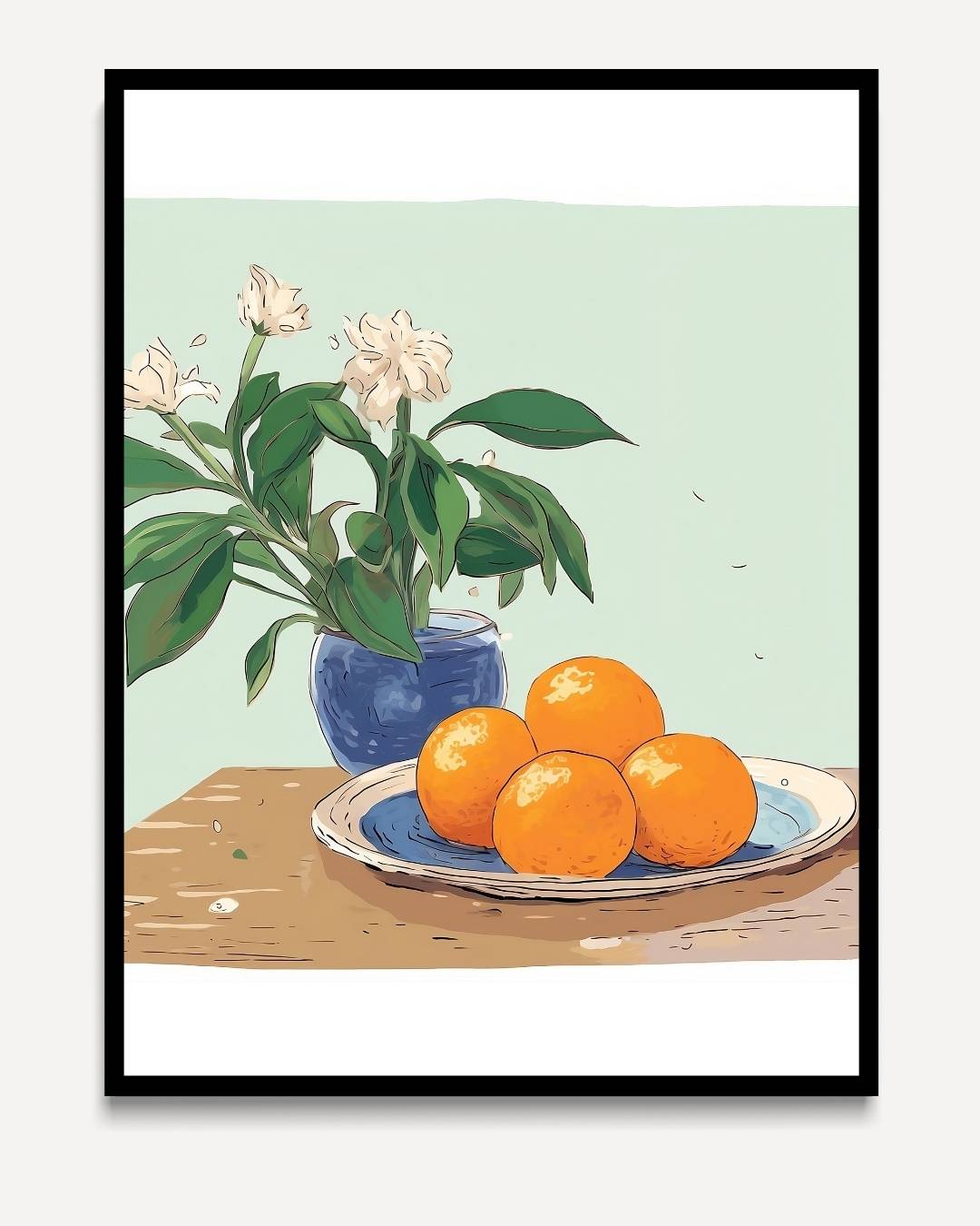 Sinaasappels op tafel