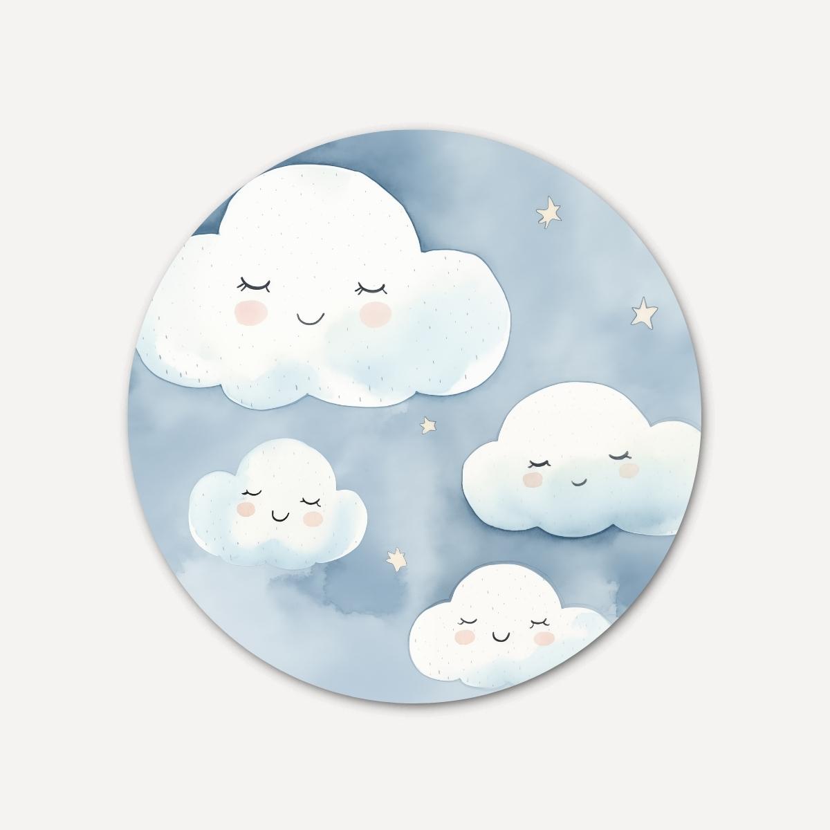 Dreamy Clouds Wall Circle