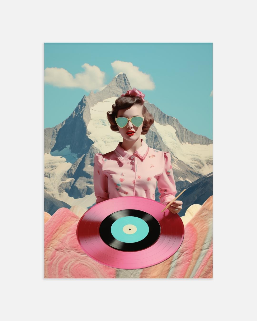 Vinyl Vibes in the Alps Poster