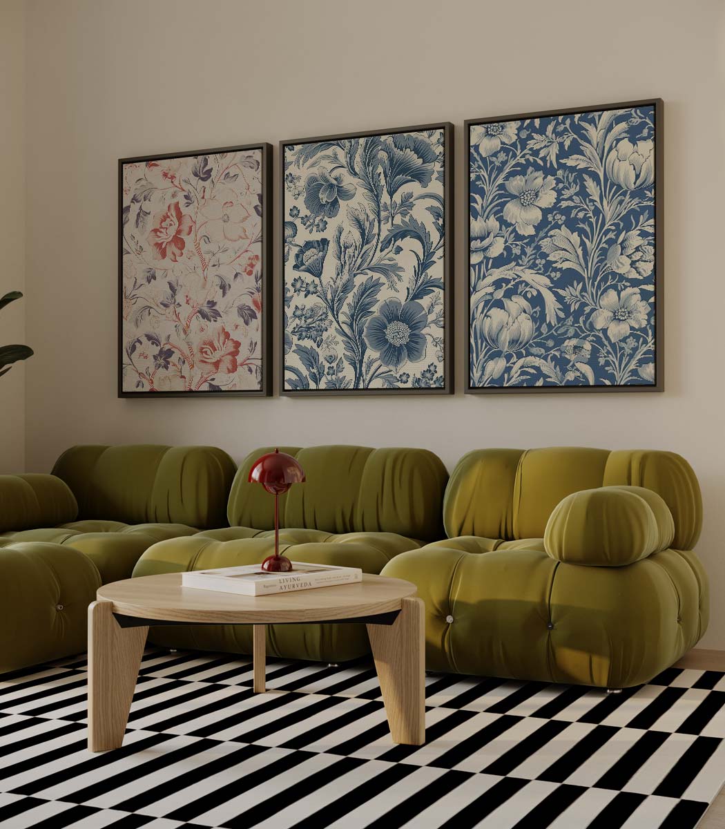 Florale variatie Kunstwerk-canvas-dibond-plexiglas-wanddecoratie-WallArtistic