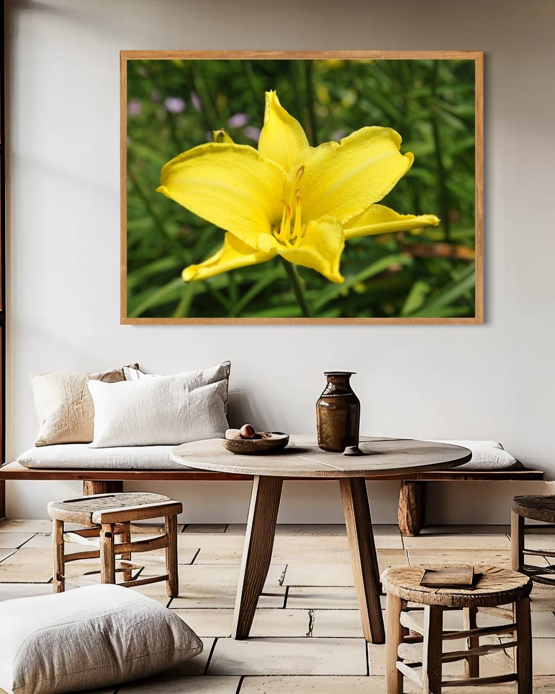 Heldere gele lelie Poster