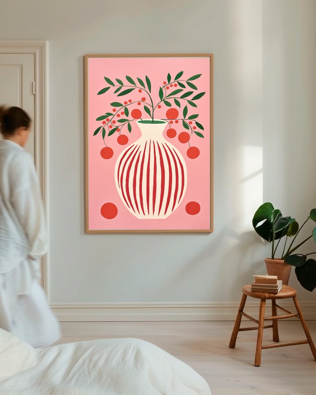 Vrolijke Bloemenvaas Poster