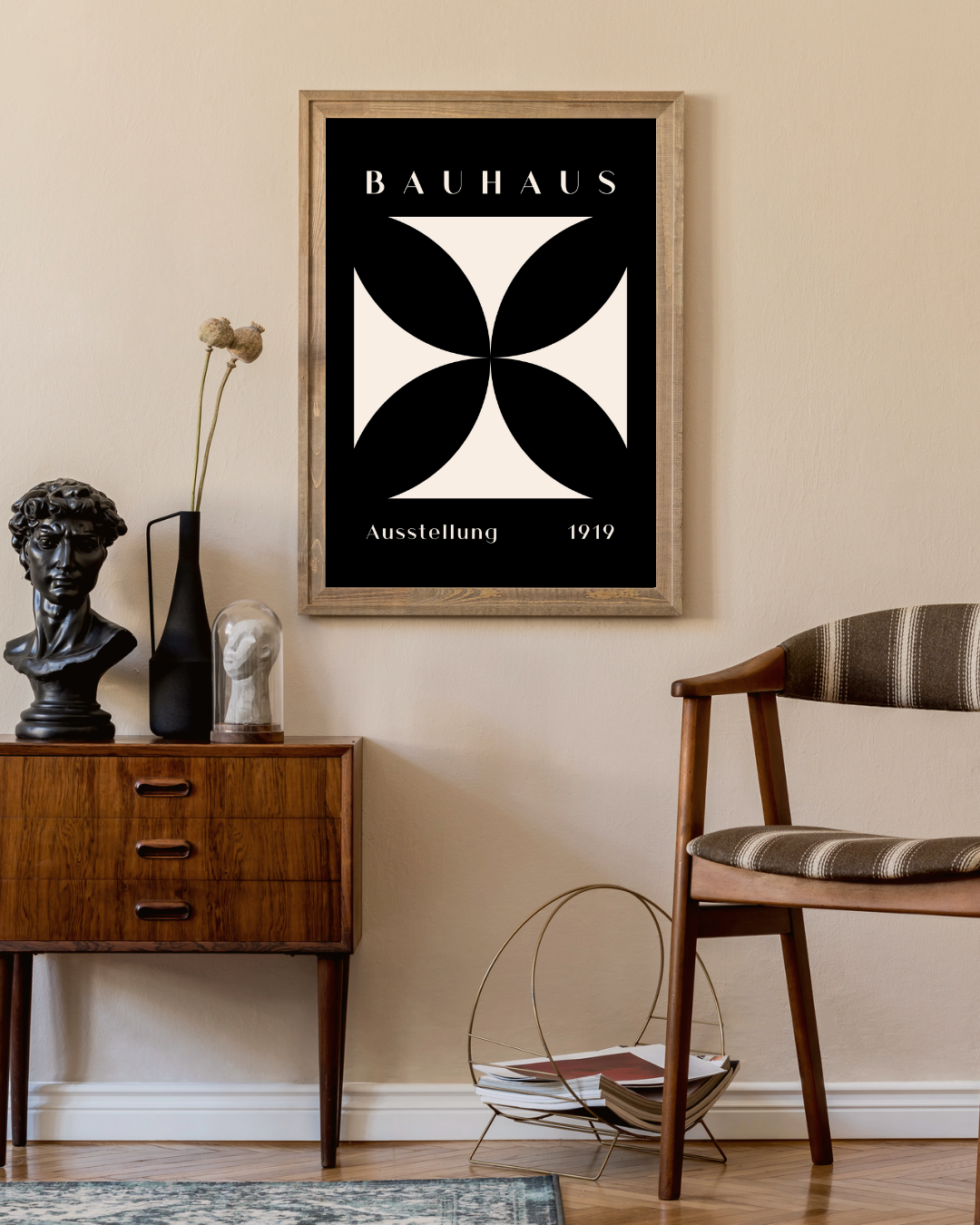 Bauhaus zwart 1919 Poster
