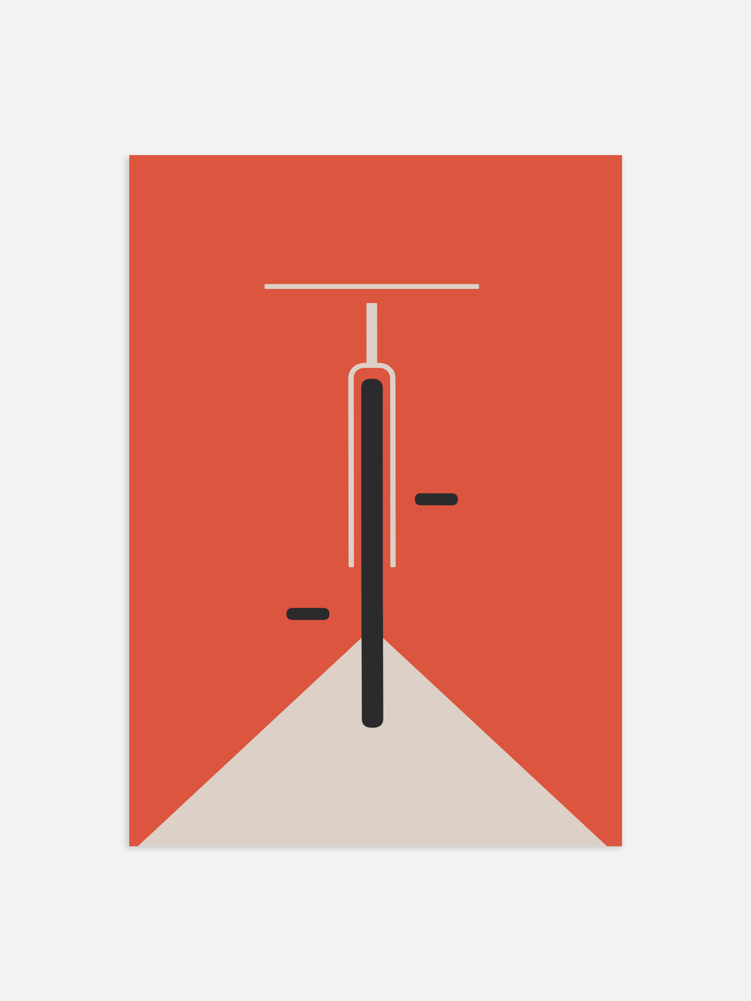 Bauhaus rode fiets Poster