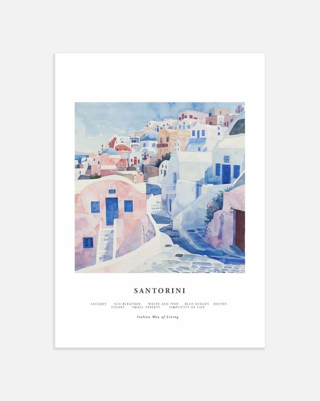 Santorini Serenity Poster