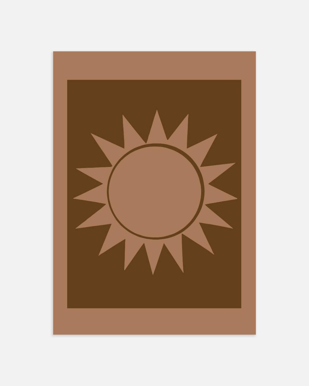 Grafische zon Poster