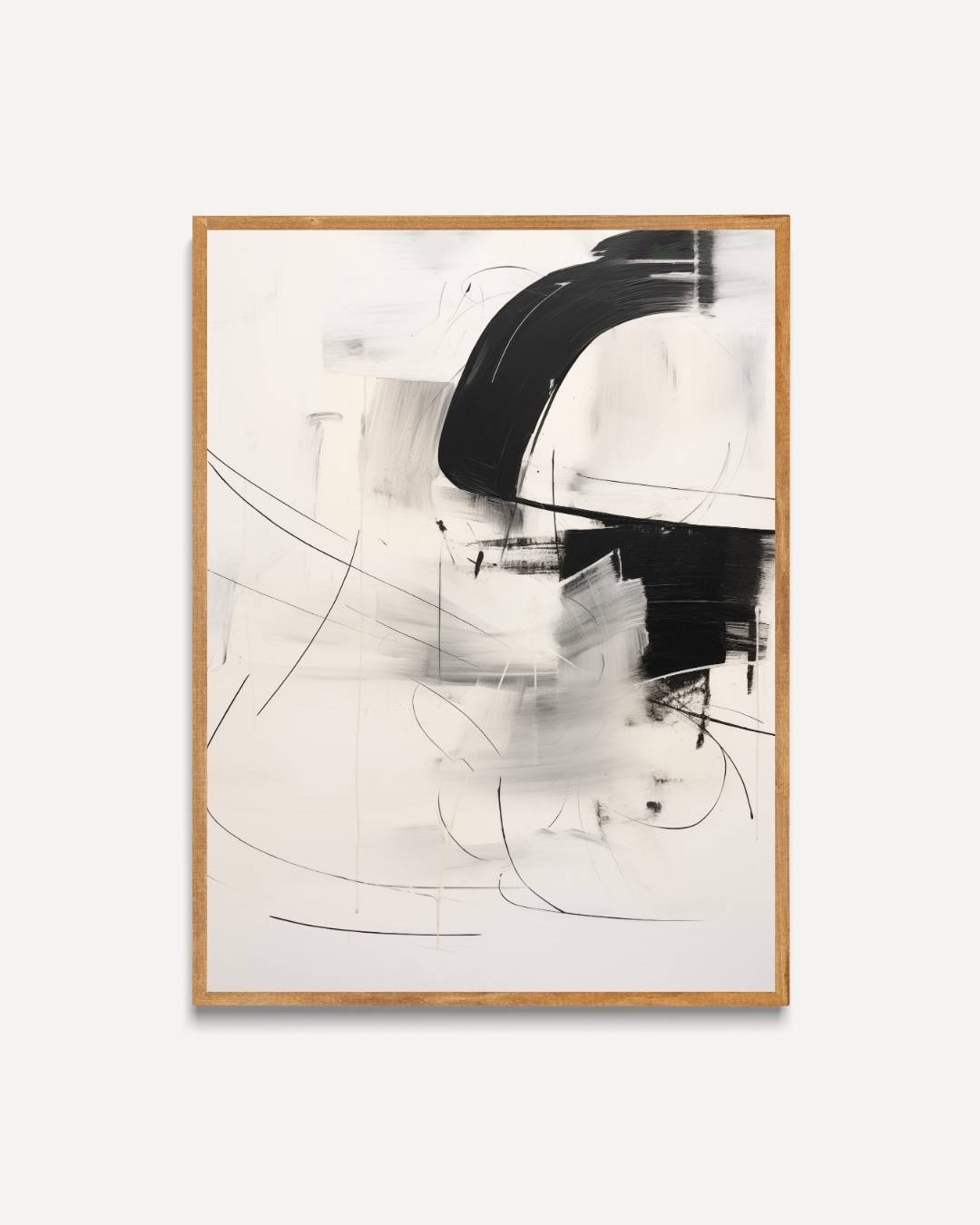 Moderne abstractie in zwart-wit Poster