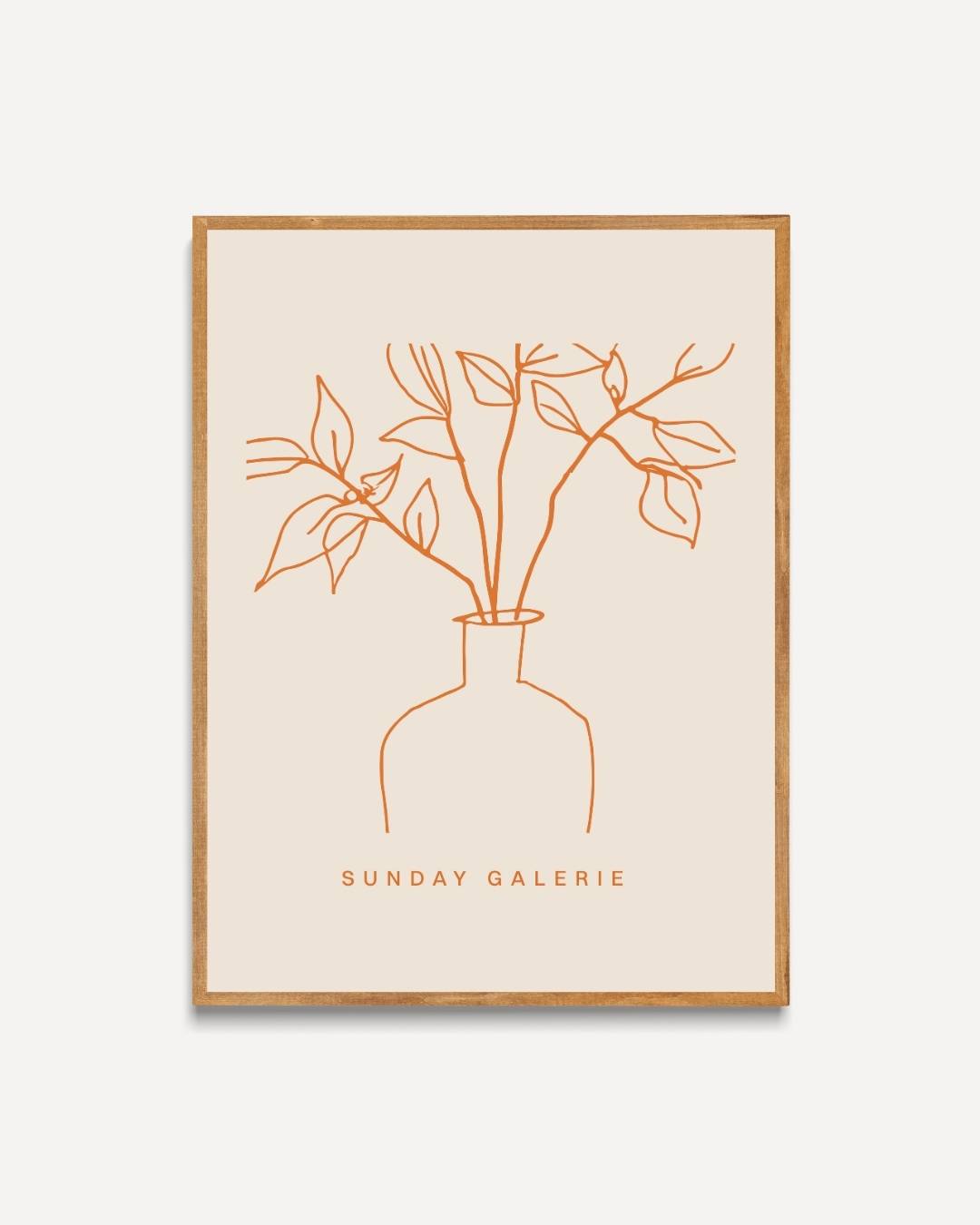 Oranje planten schets Poster