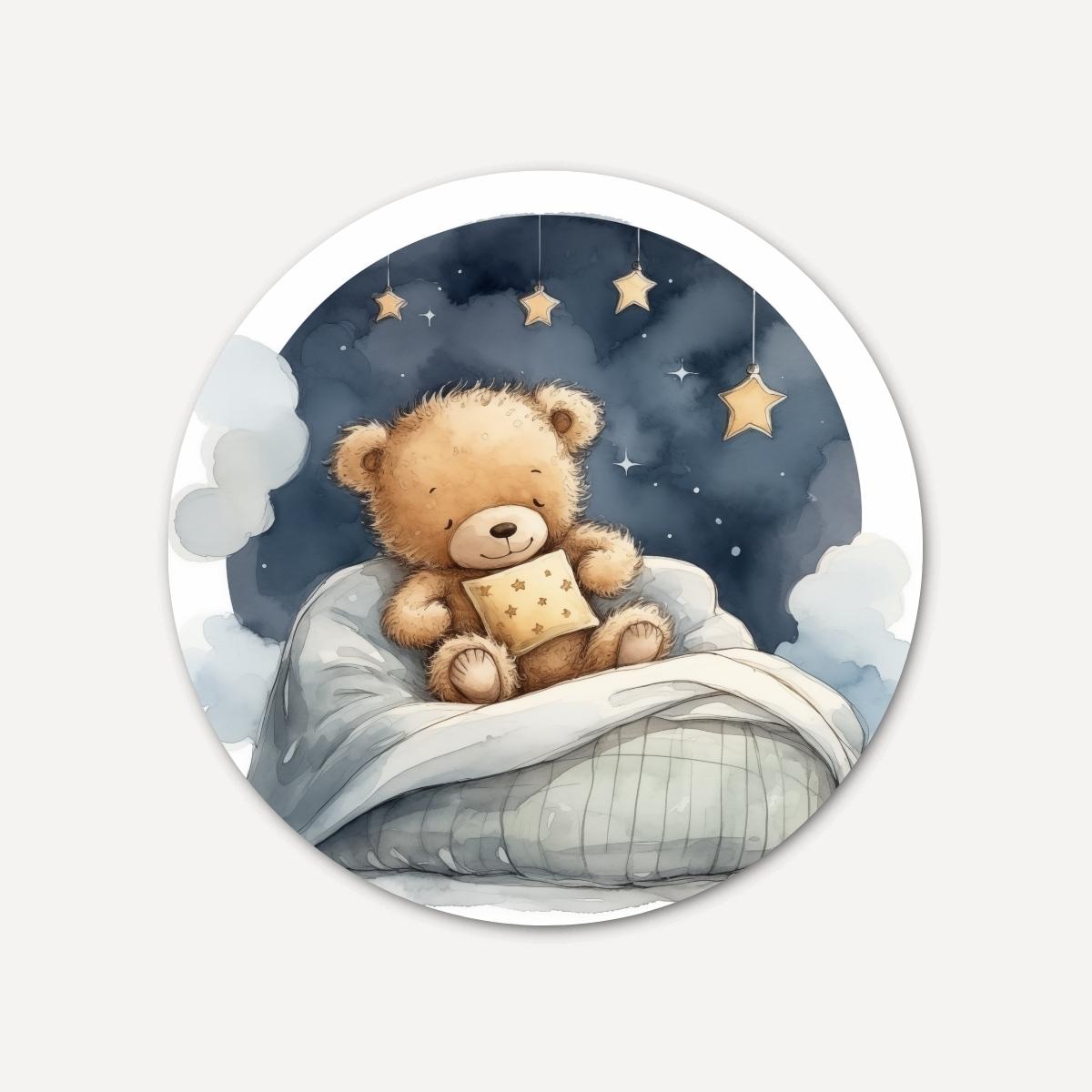 Slaapbeer Muurcirkel-WallArtistic