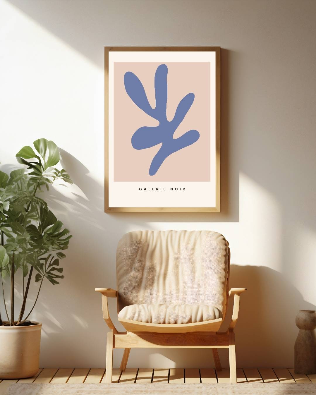 Blauwe abstracte vorm Poster