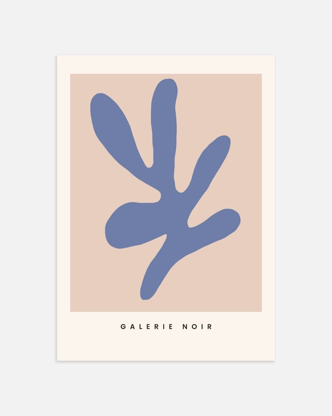 Blauwe abstracte vorm Poster