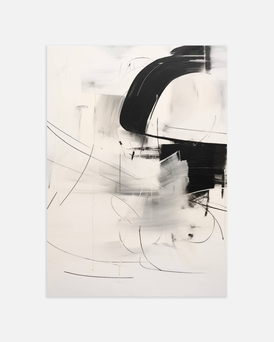 Moderne abstractie in zwart-wit Poster