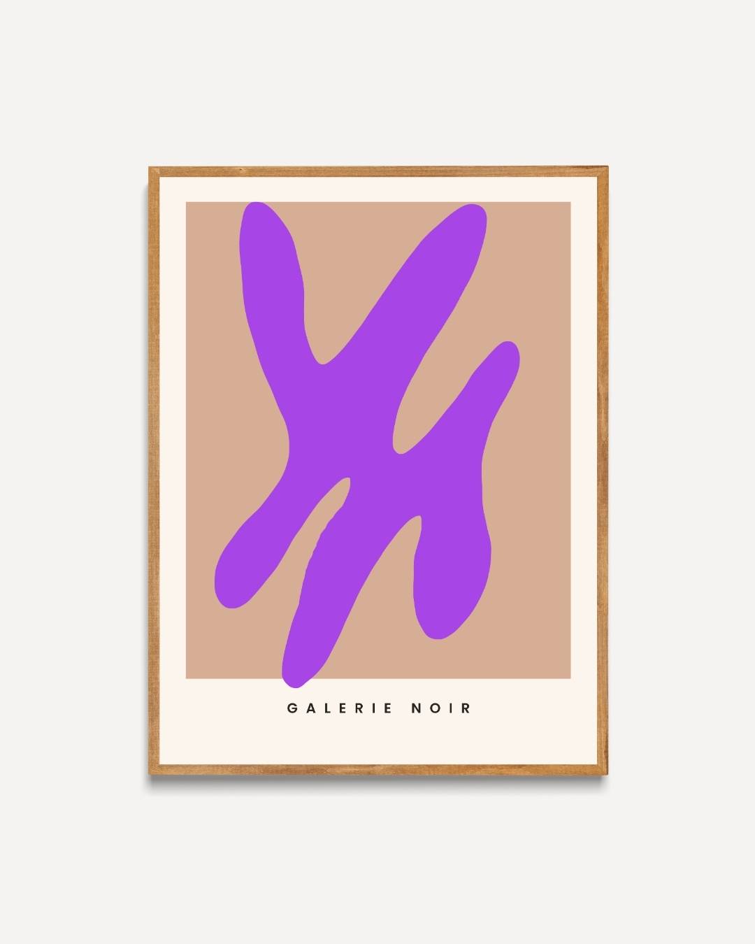 Paarse abstracte vorm Poster