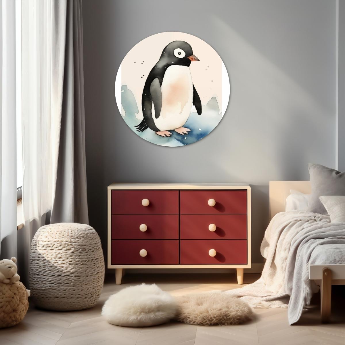 Pinguïn vriend Muurcirkel-WallArtistic