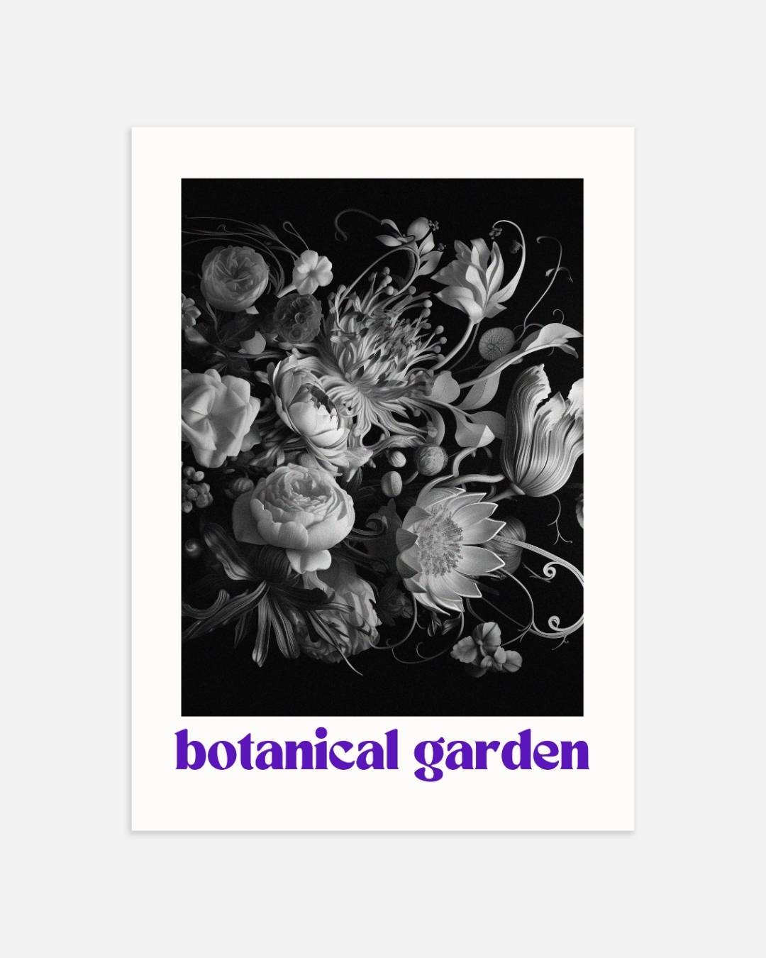 Botanical garden zwart-wit Poster