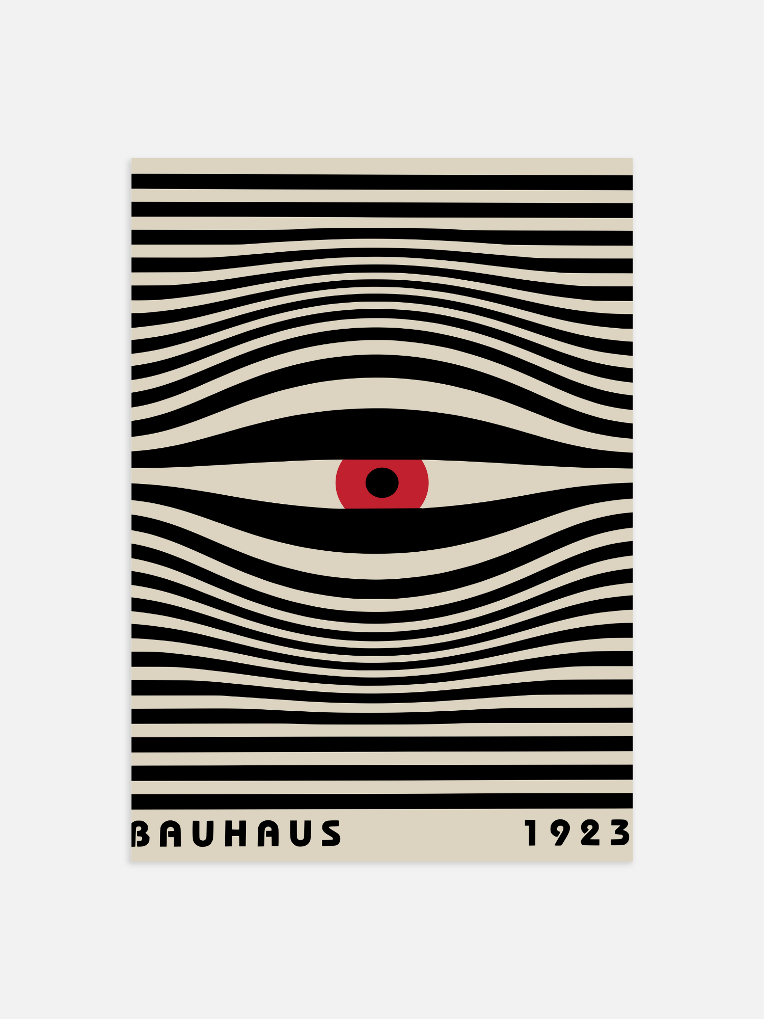 Bauhaus zebra oog Poster