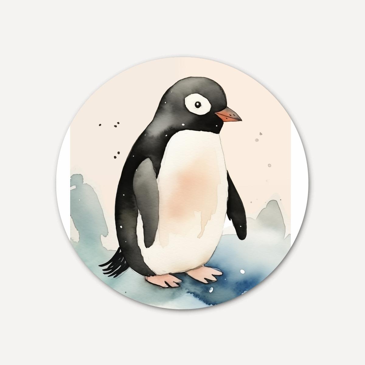 Pinguïn vriend Muurcirkel-WallArtistic