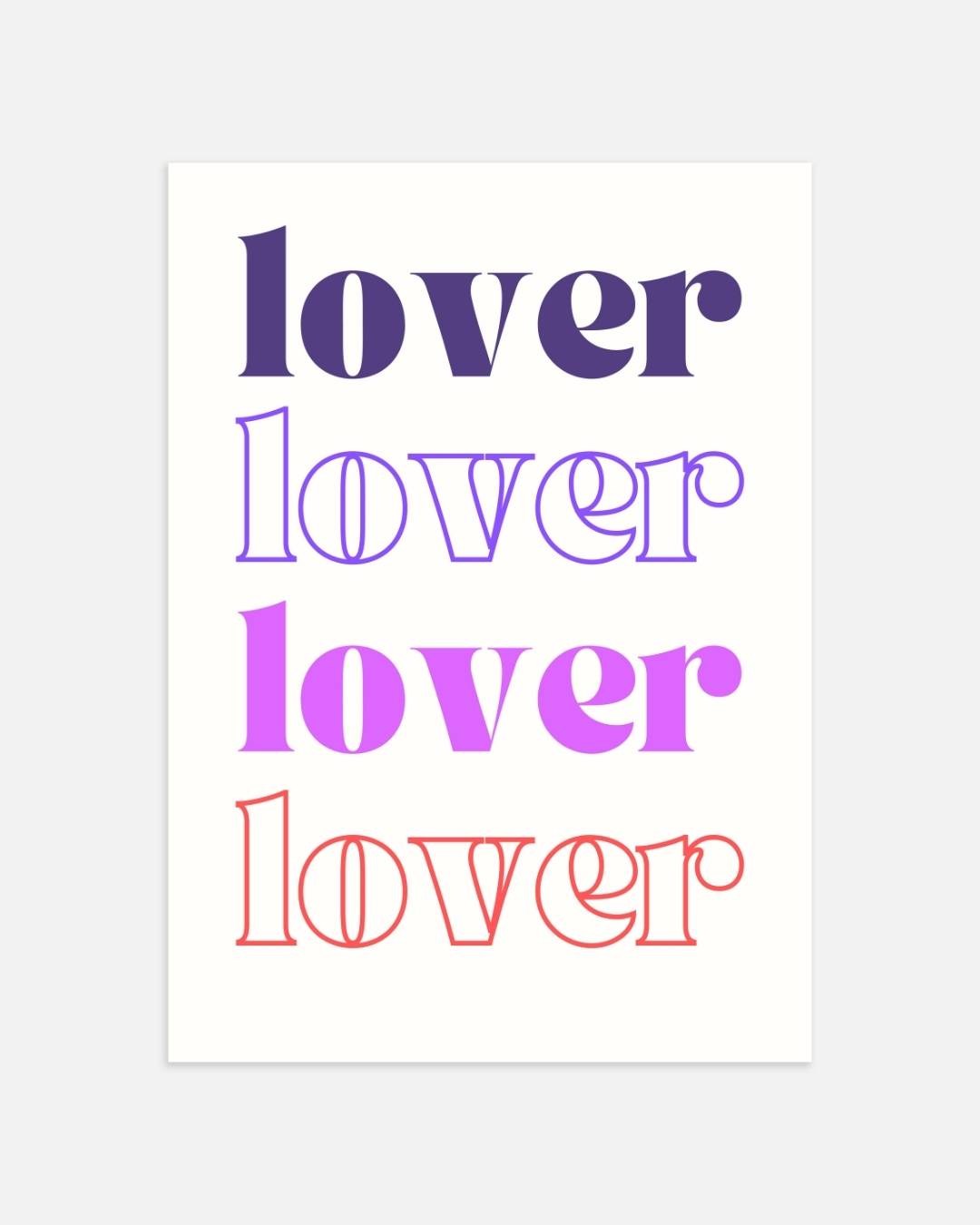 Lover typografie Poster