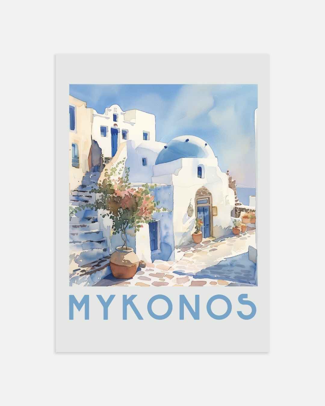 Mykonos Retro Poster