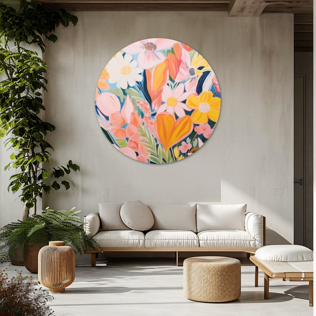 Bloemenpracht Muurcirkel-WallArtistic