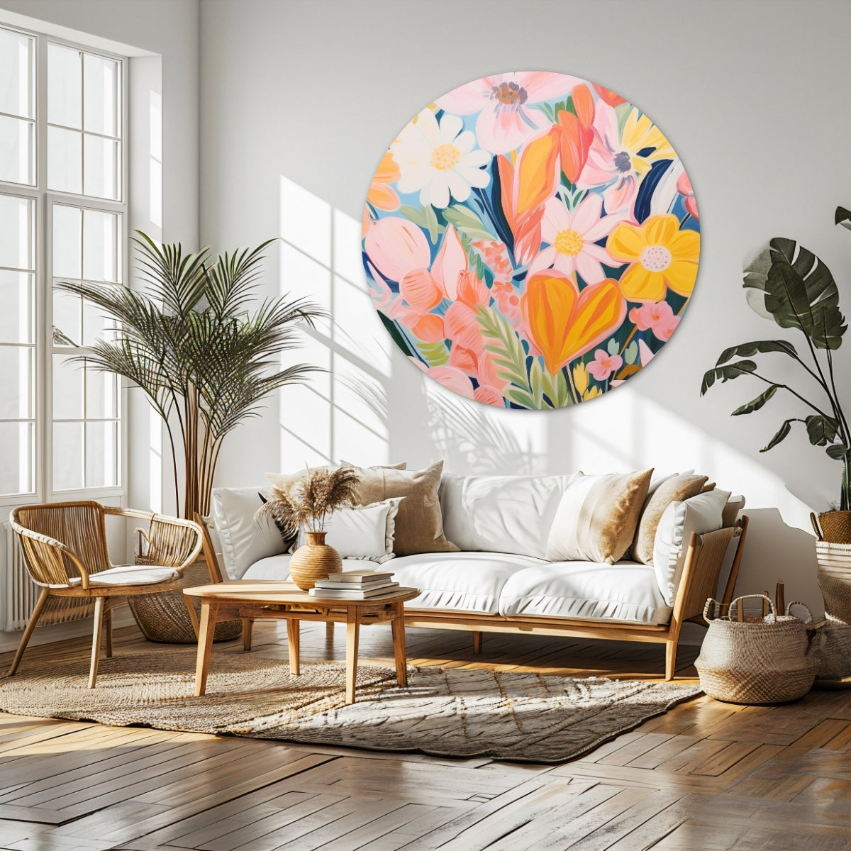 Bloemenpracht Muurcirkel-WallArtistic