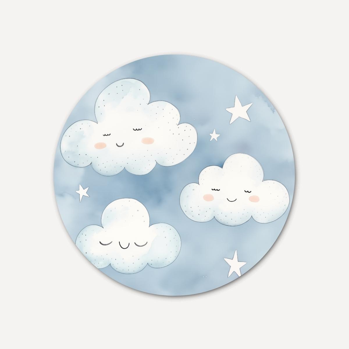 Slapende wolkjes Muurcirkel-WallArtistic