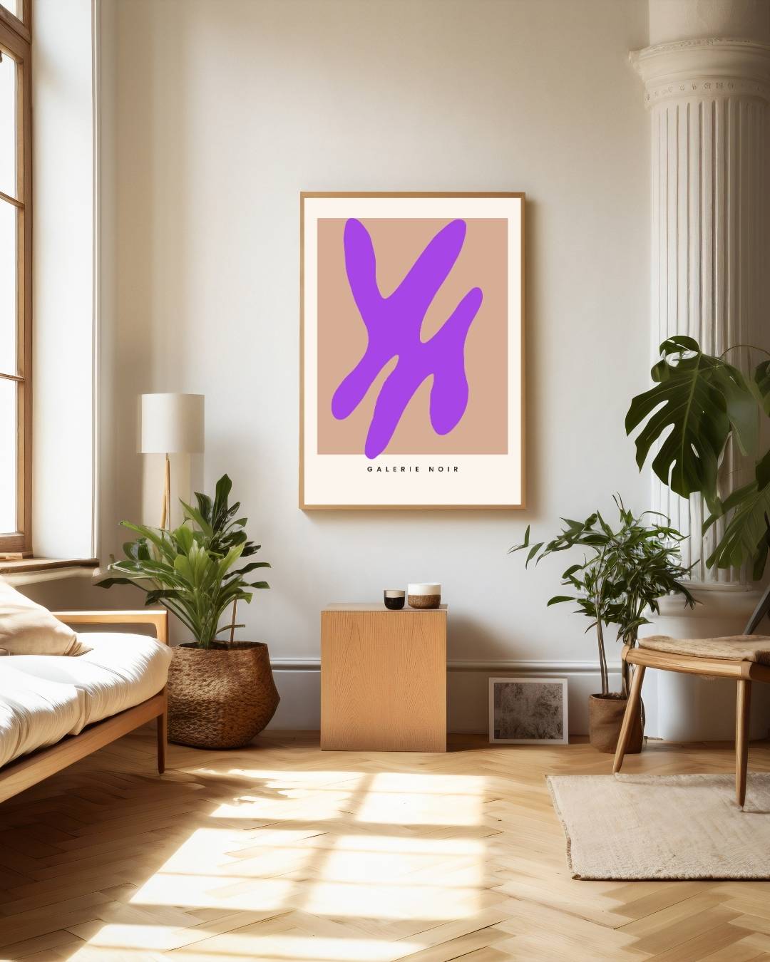 Paarse organische vorm Poster