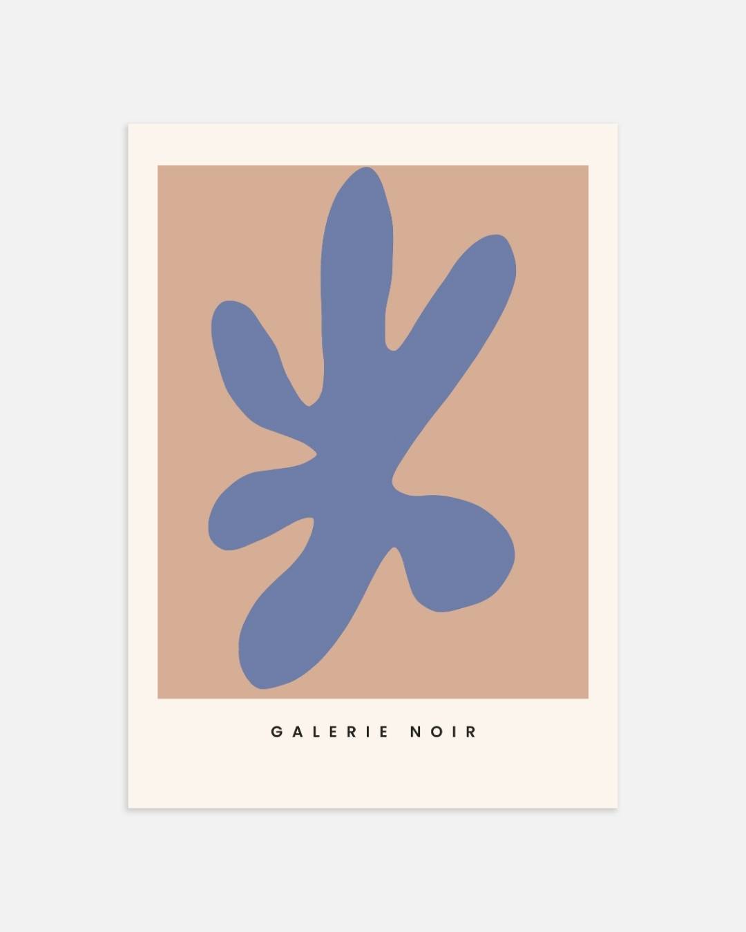 Abstracte blauwe vorm Poster