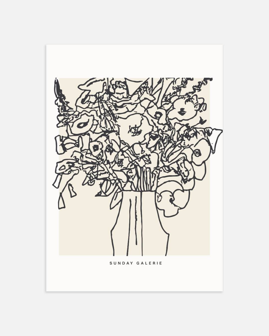 Bloemen in vaas Poster