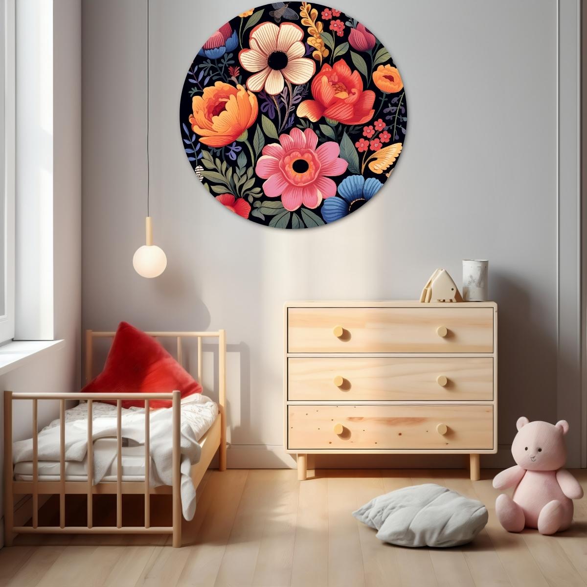 Bloemenpracht Muurcirkel-WallArtistic