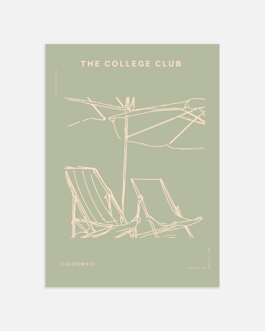 The College Club strandstoelen Poster