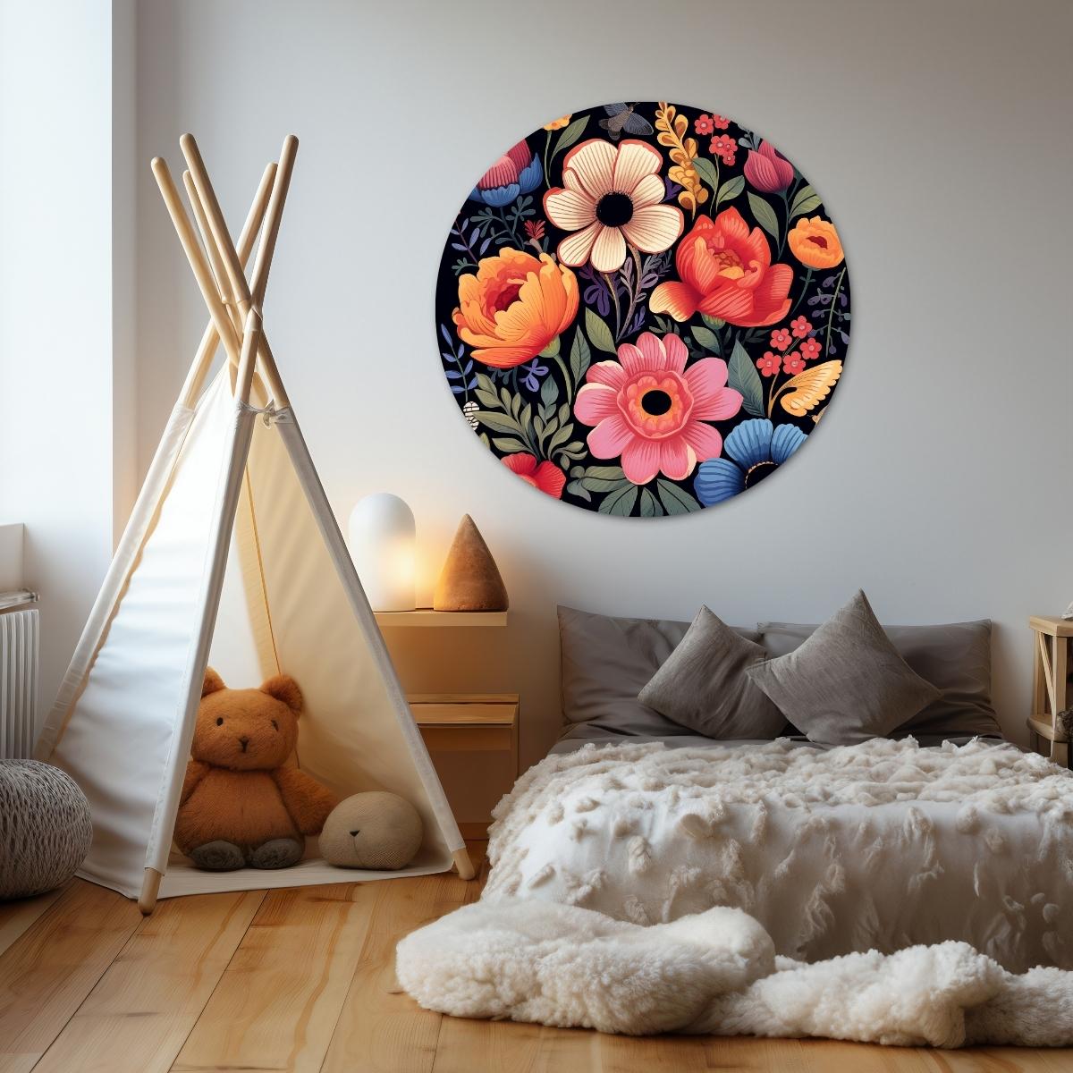 Bloemenpracht Muurcirkel-WallArtistic