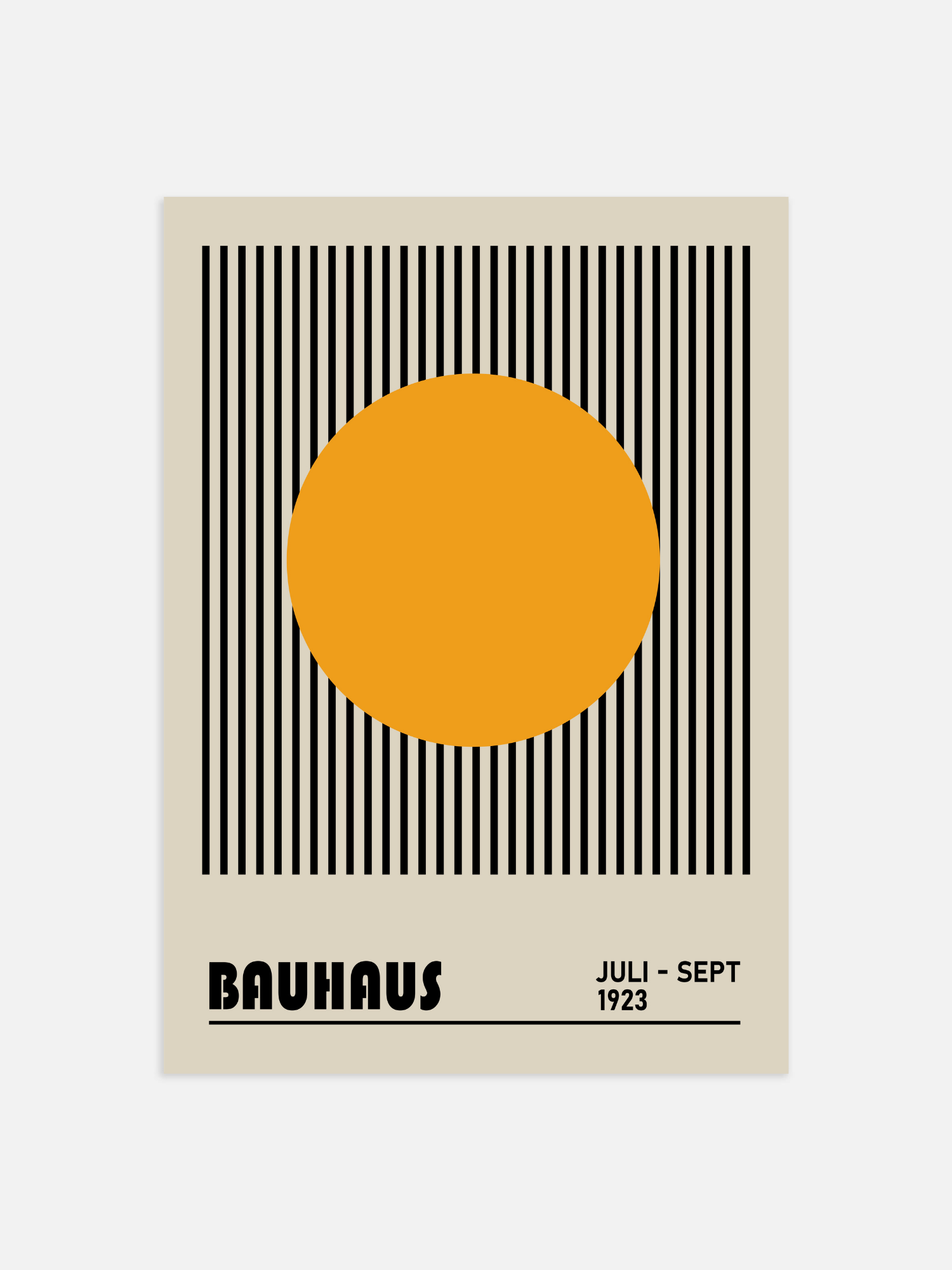 Bauhaus abstract geel Poster
