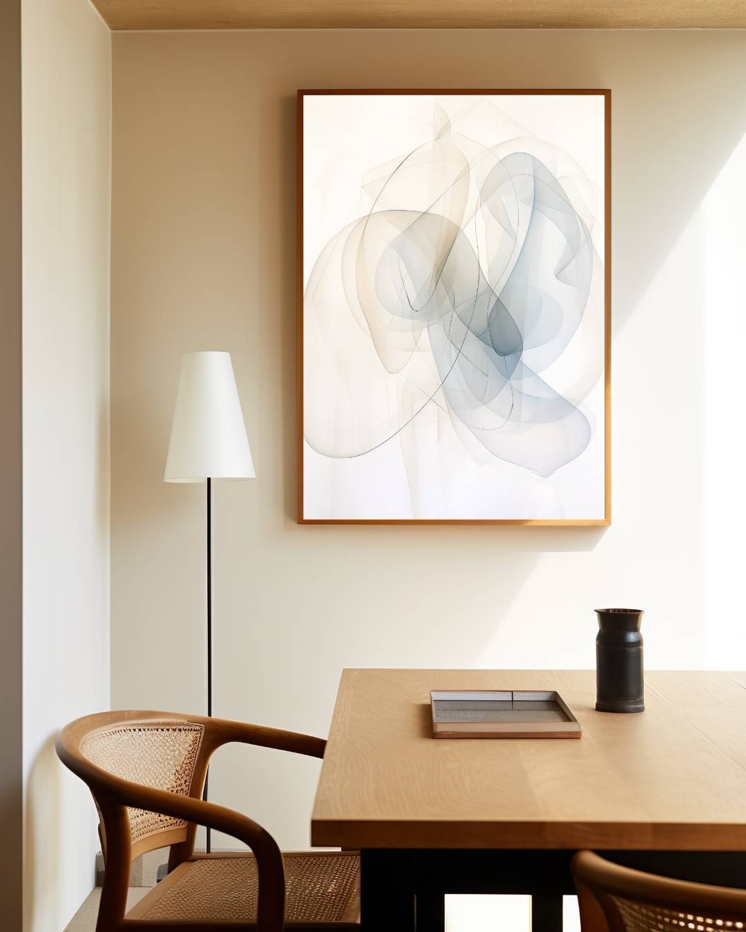 Abstracte lijnen in pastel Poster