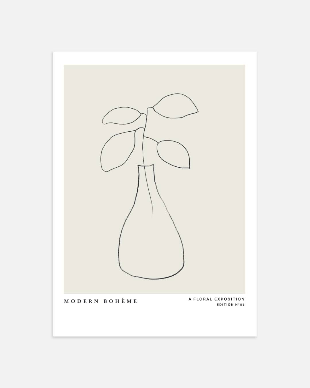 Vaas met bladeren Poster