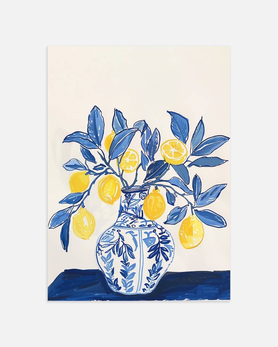 Citroenboom in vaas Poster