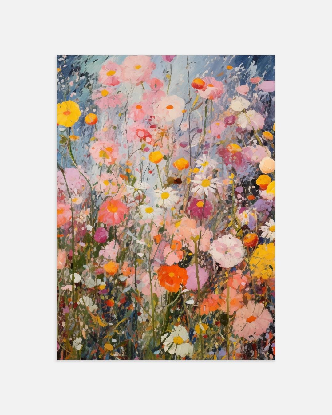 Bloemenweide in volle bloei Poster