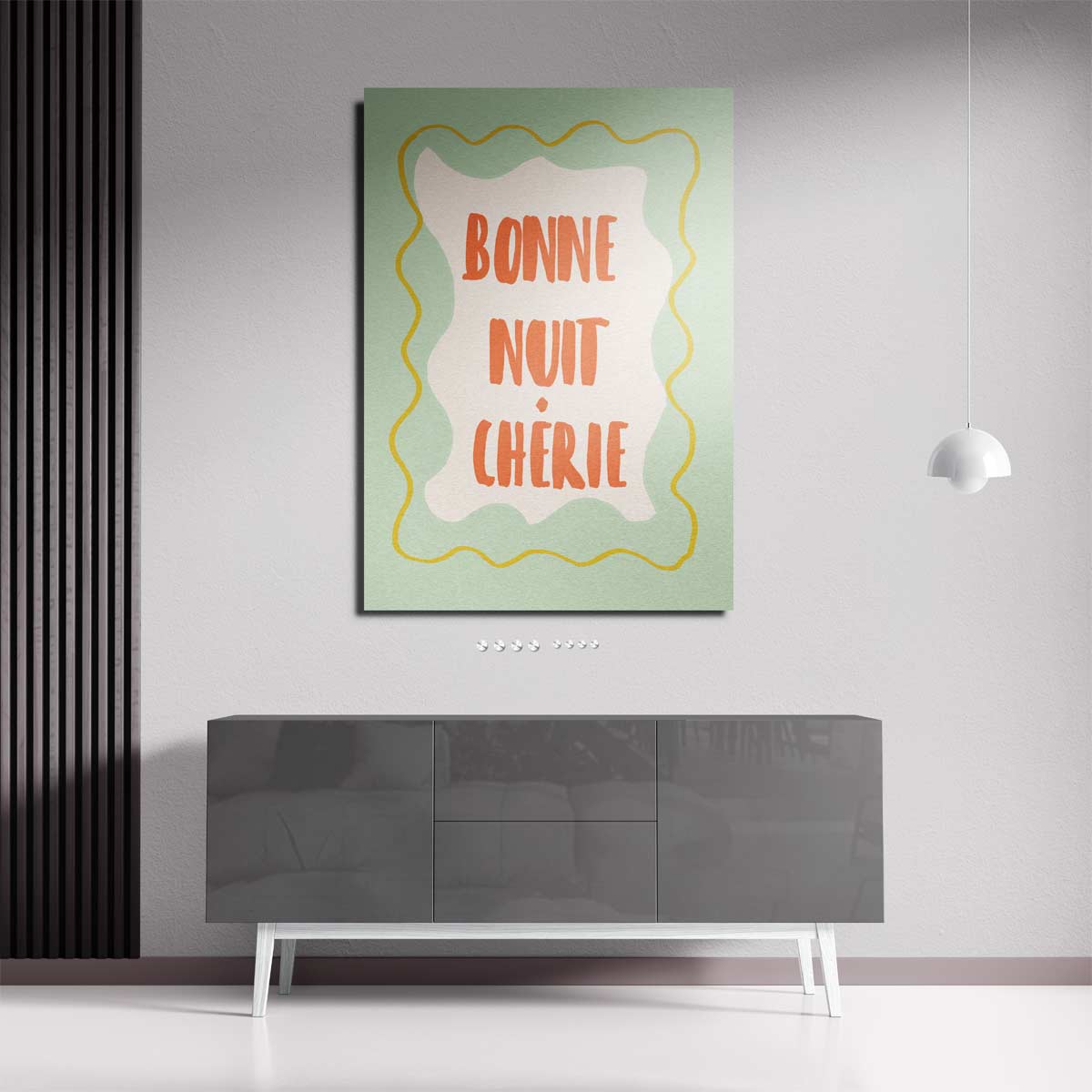 Bonne nuit chérie Kunstwerk-canvas-dibond-plexiglas-wanddecoratie-WallArtistic